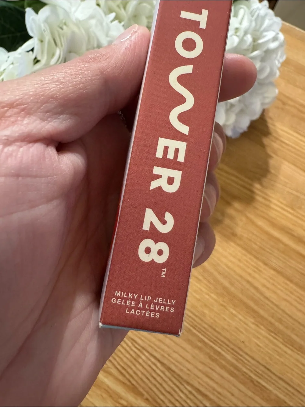 Tower 28 ShineOn Lipstick Color Cashew milky lip jelly makeup application smooth